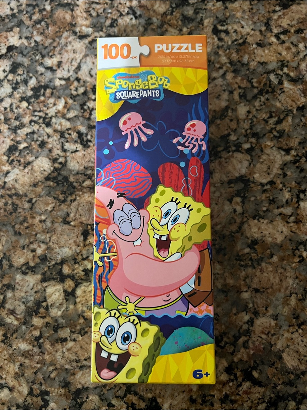 SpongeBob SquarePants Colorful Cartoon Puzzle 100 Piece - Yellow & Pink Artwork